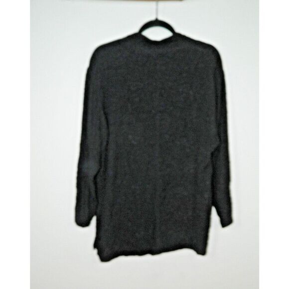 URU Jacket Top X- Large Black Lagenlook  Asian Boho Crinkles Flowy Lightweight - Picture 5 of 9